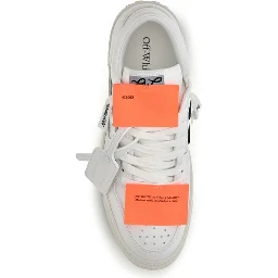 White Calf Leather Bos Taurus Low Top Sneakers