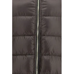 Gray Polyester Full-Length Jacket