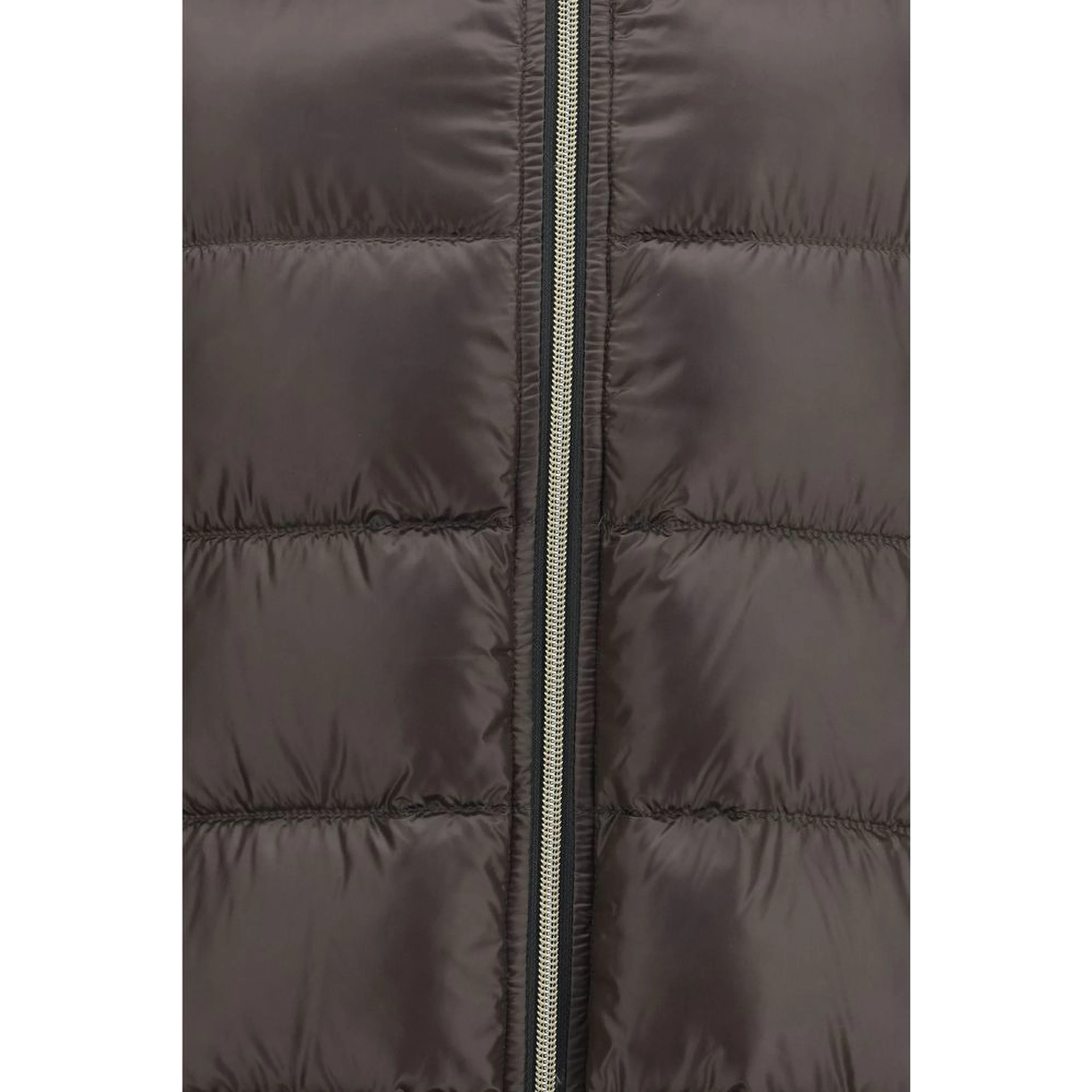 Gray Polyester Full-Length Jacket