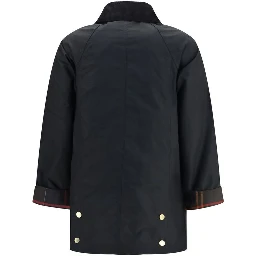 Black Cotton Full-Length Jacket