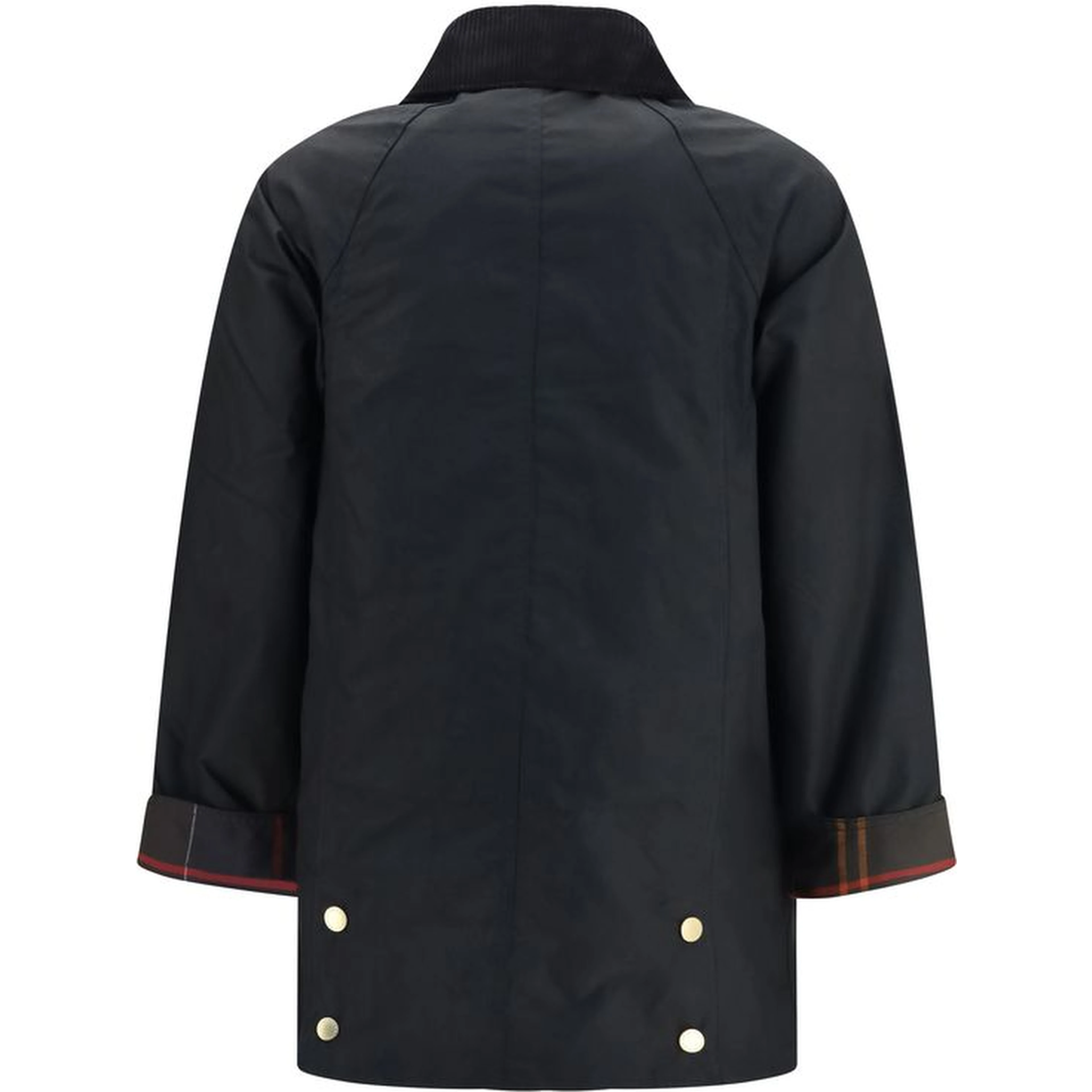 Black Cotton Full-Length Jacket