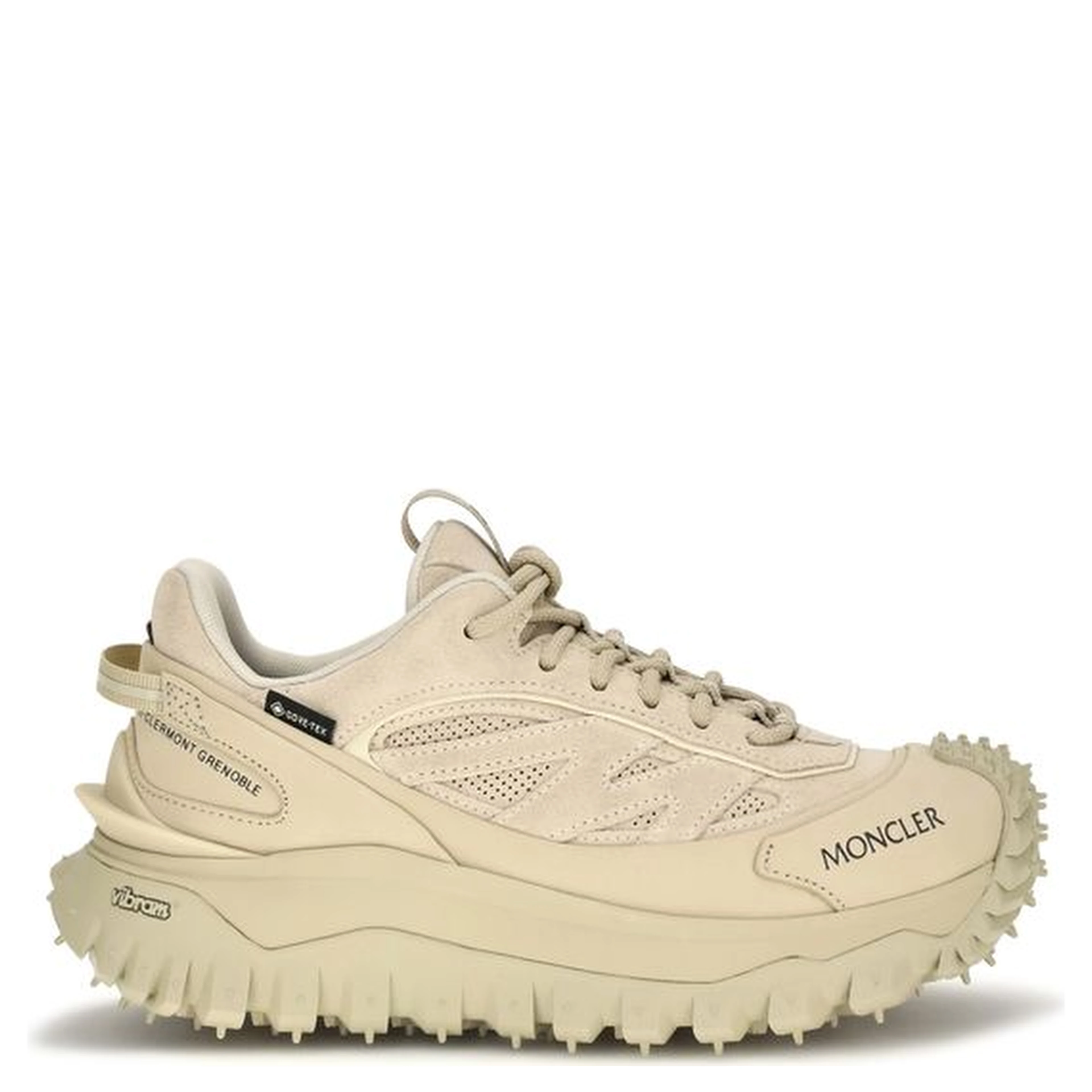 Beige Calf Leather Bos Taurus Athletic Sneakers