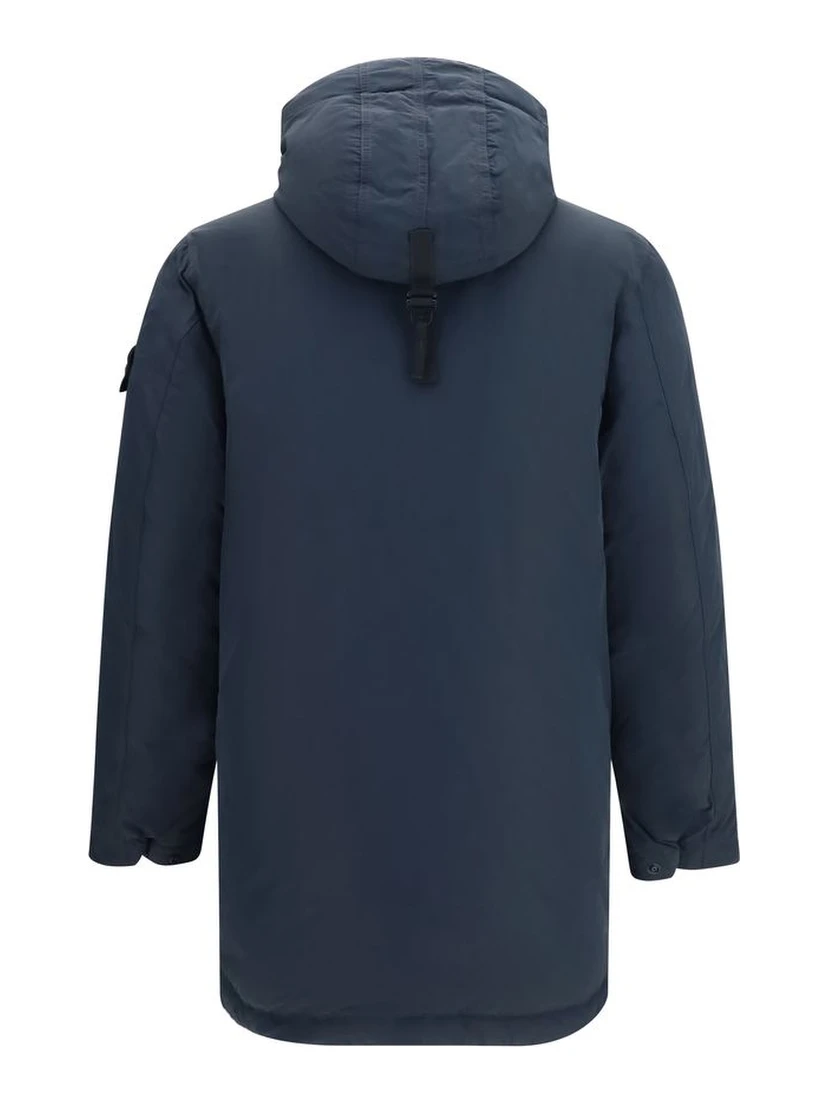 Blue Polyester Coat
