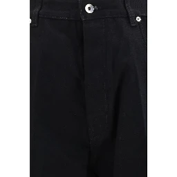 Black Cotton Flared Jeans