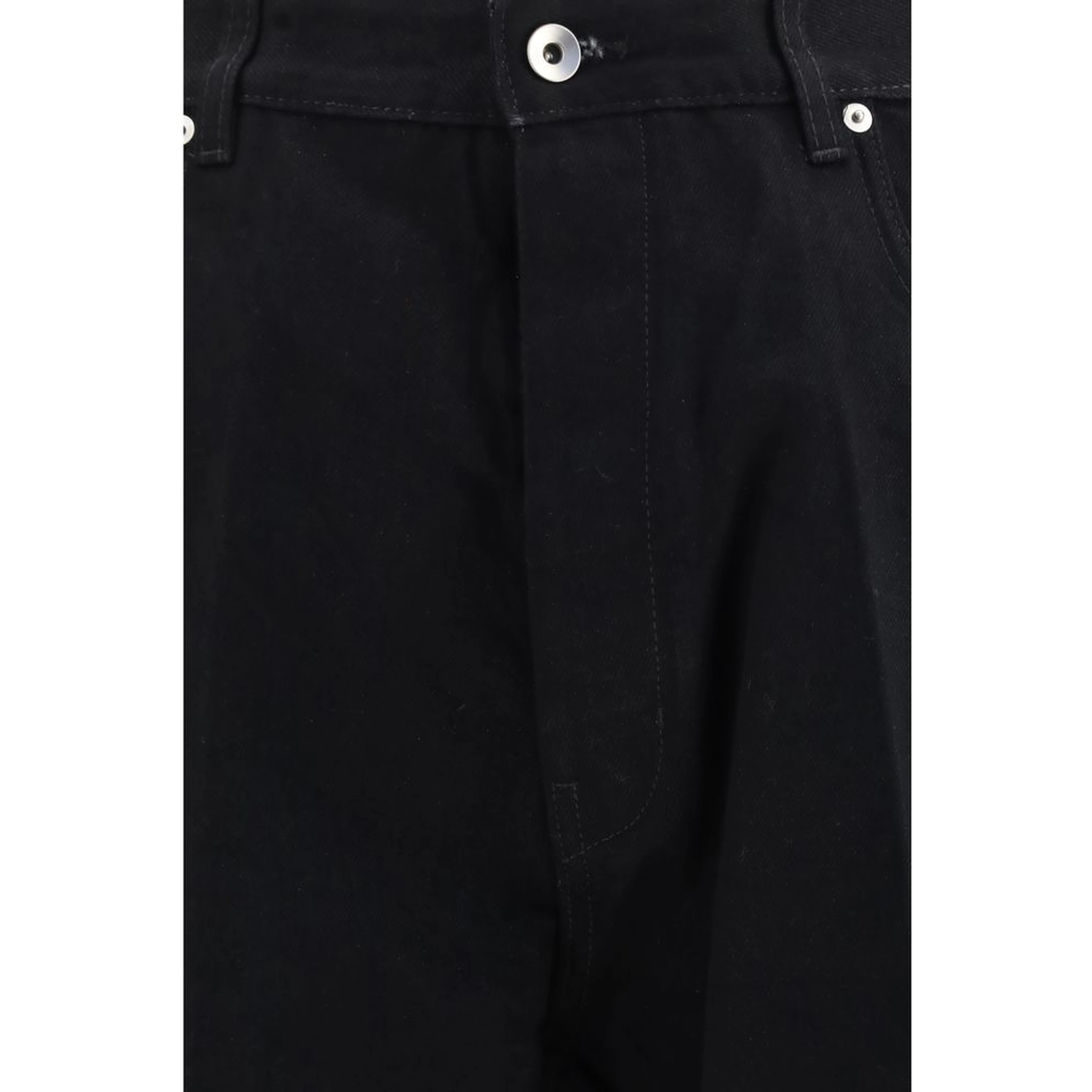 Black Cotton Flared Jeans