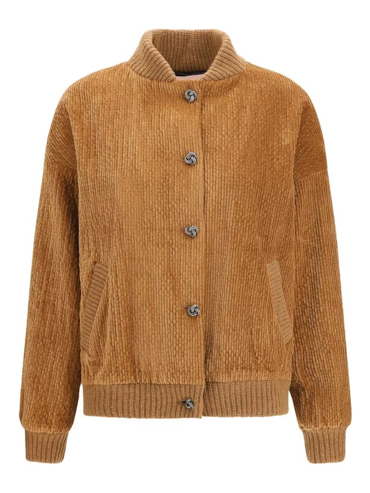Brown Cotton Bomber