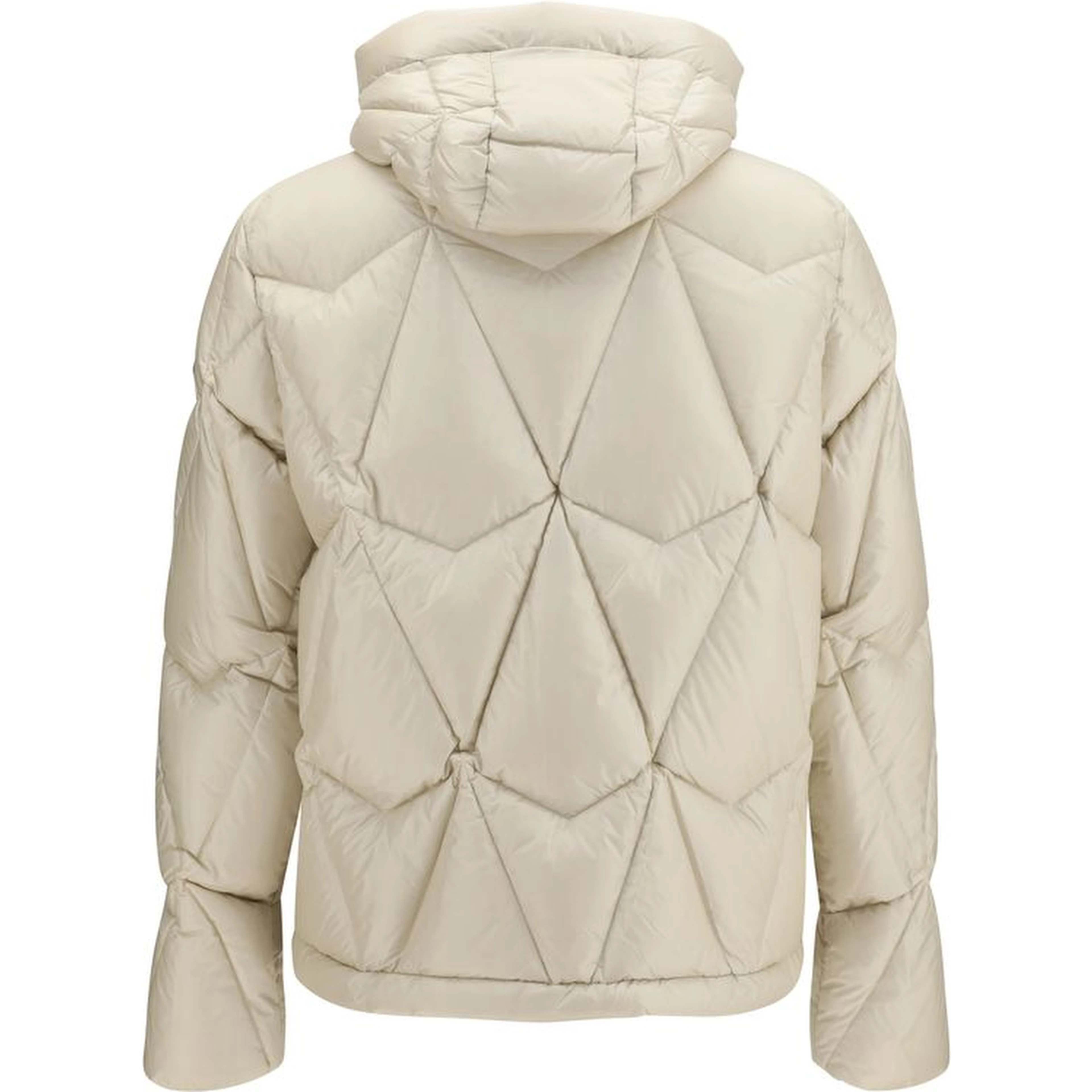 Beige Nylon Full-Length Jacket