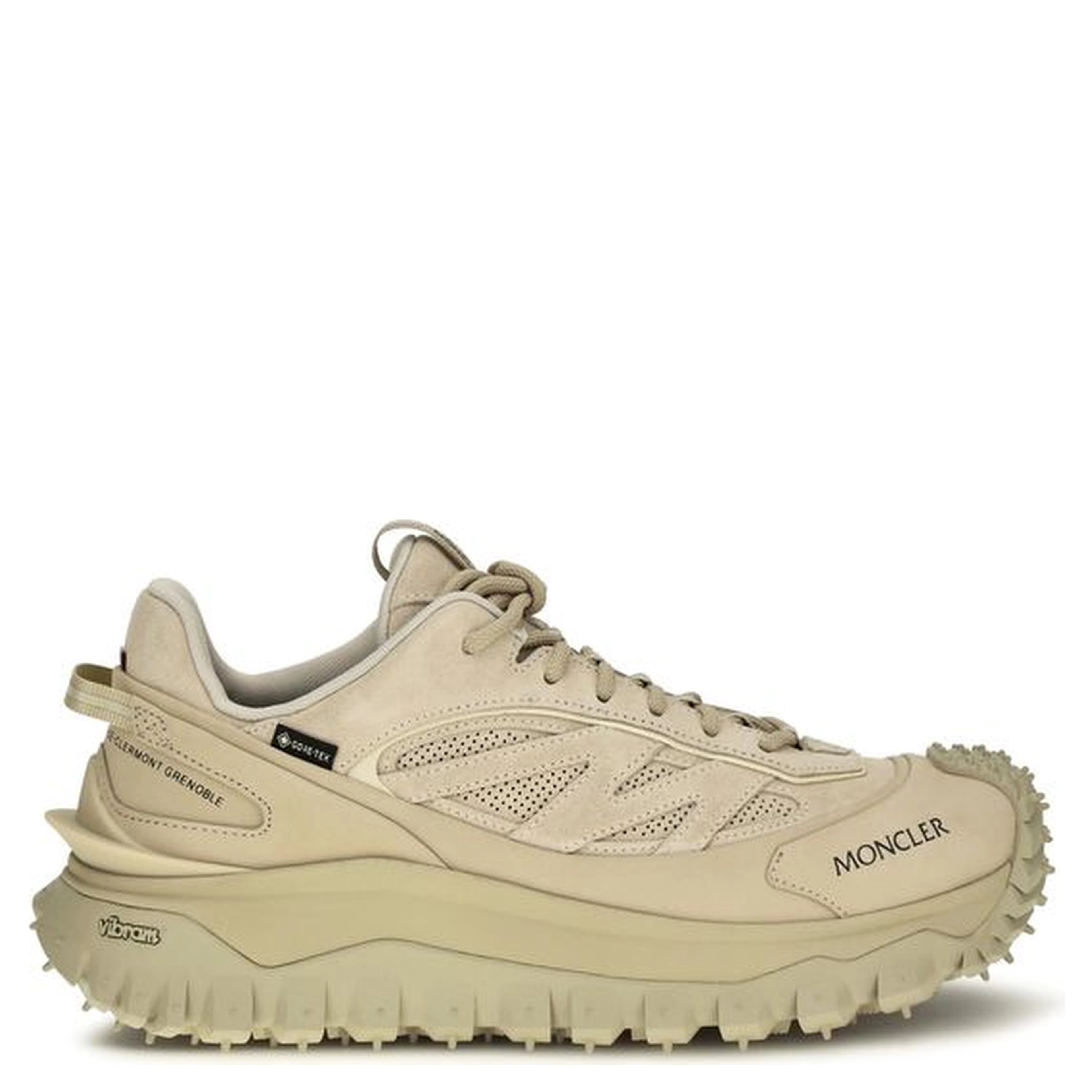 Beige Calf Leather Bos Taurus Athletic Sneakers