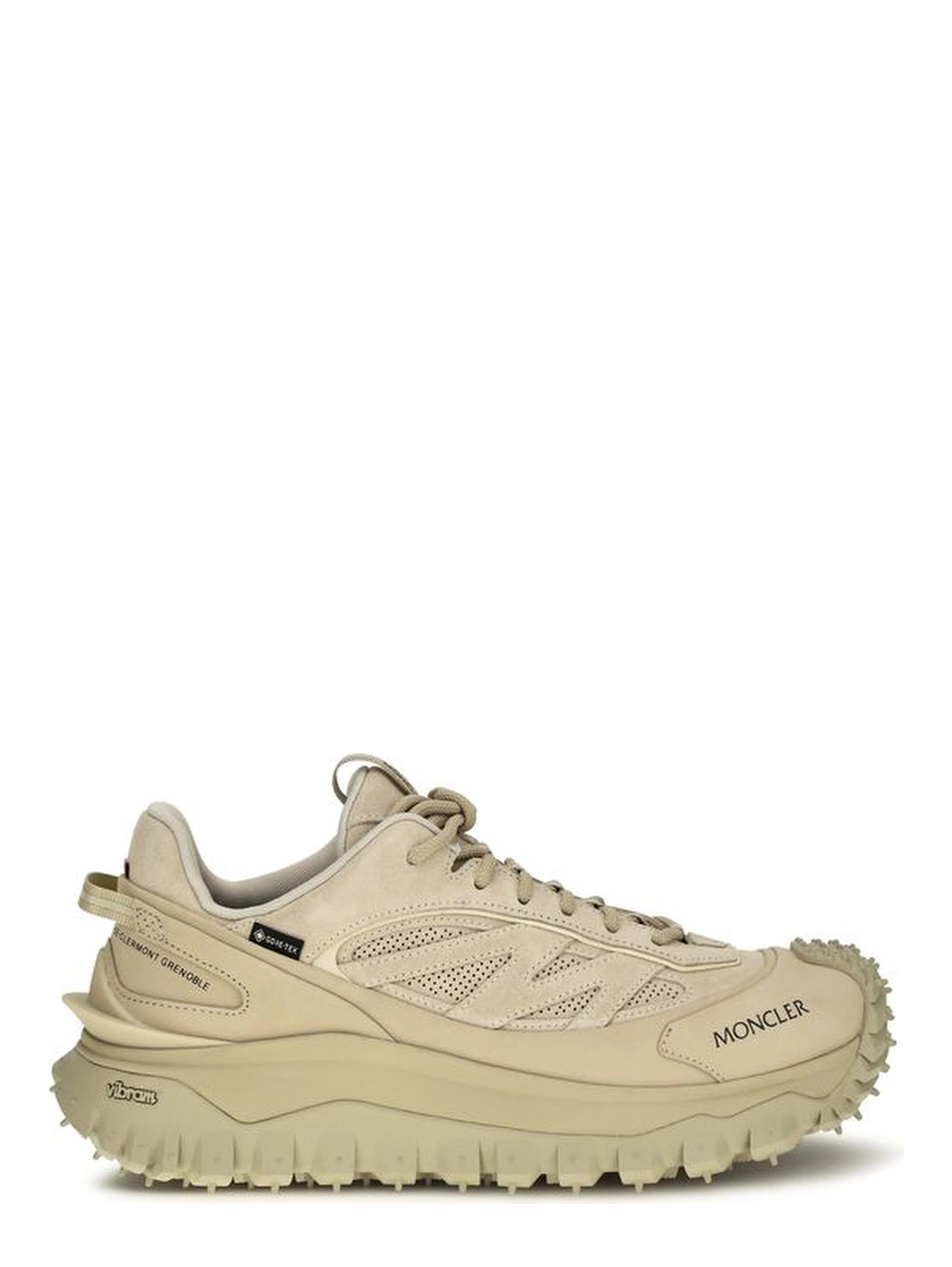 Beige Calf Leather Bos Taurus Athletic Sneakers