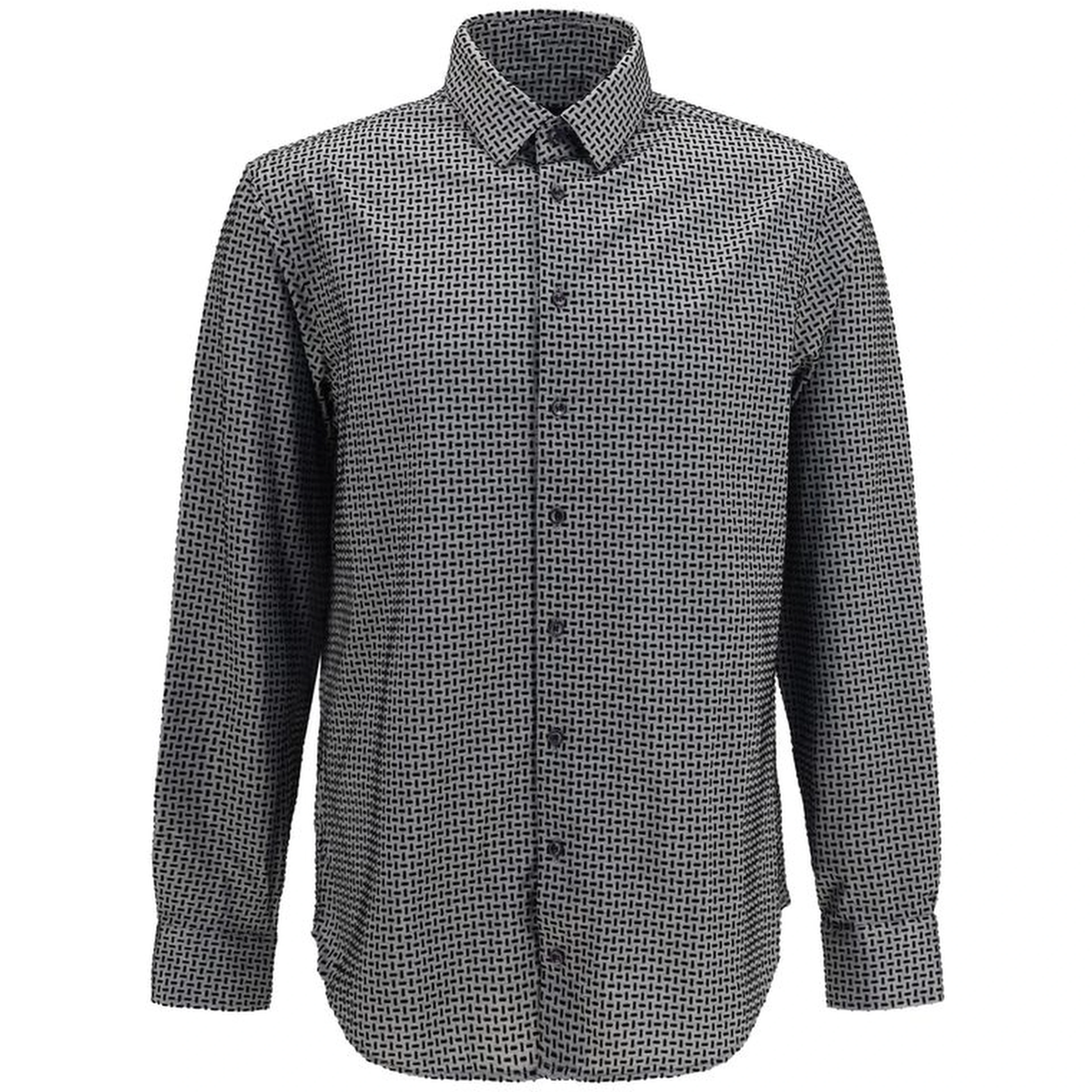 Gray Cotton Pattern Shirt