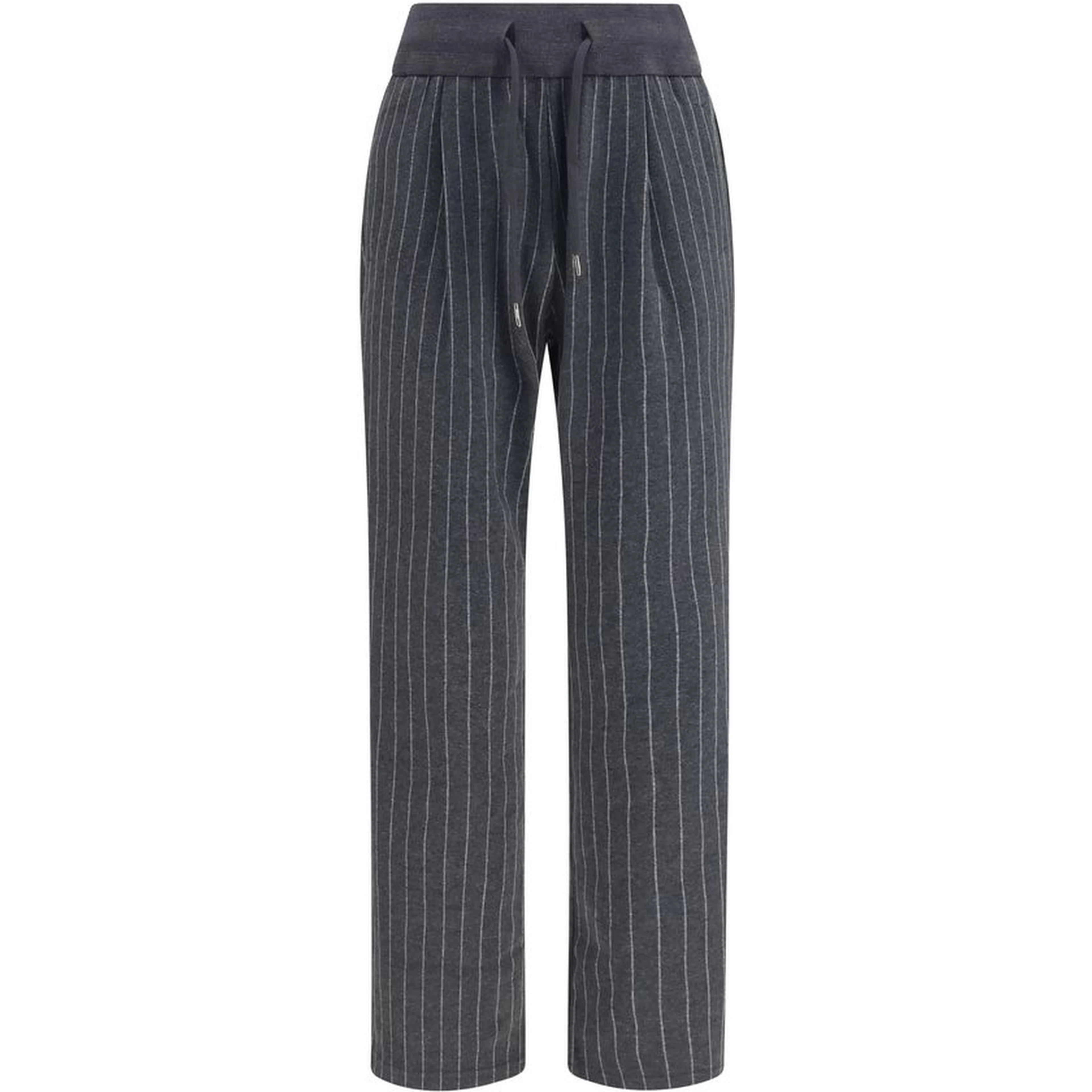 Gray Cotton Casual Pants
