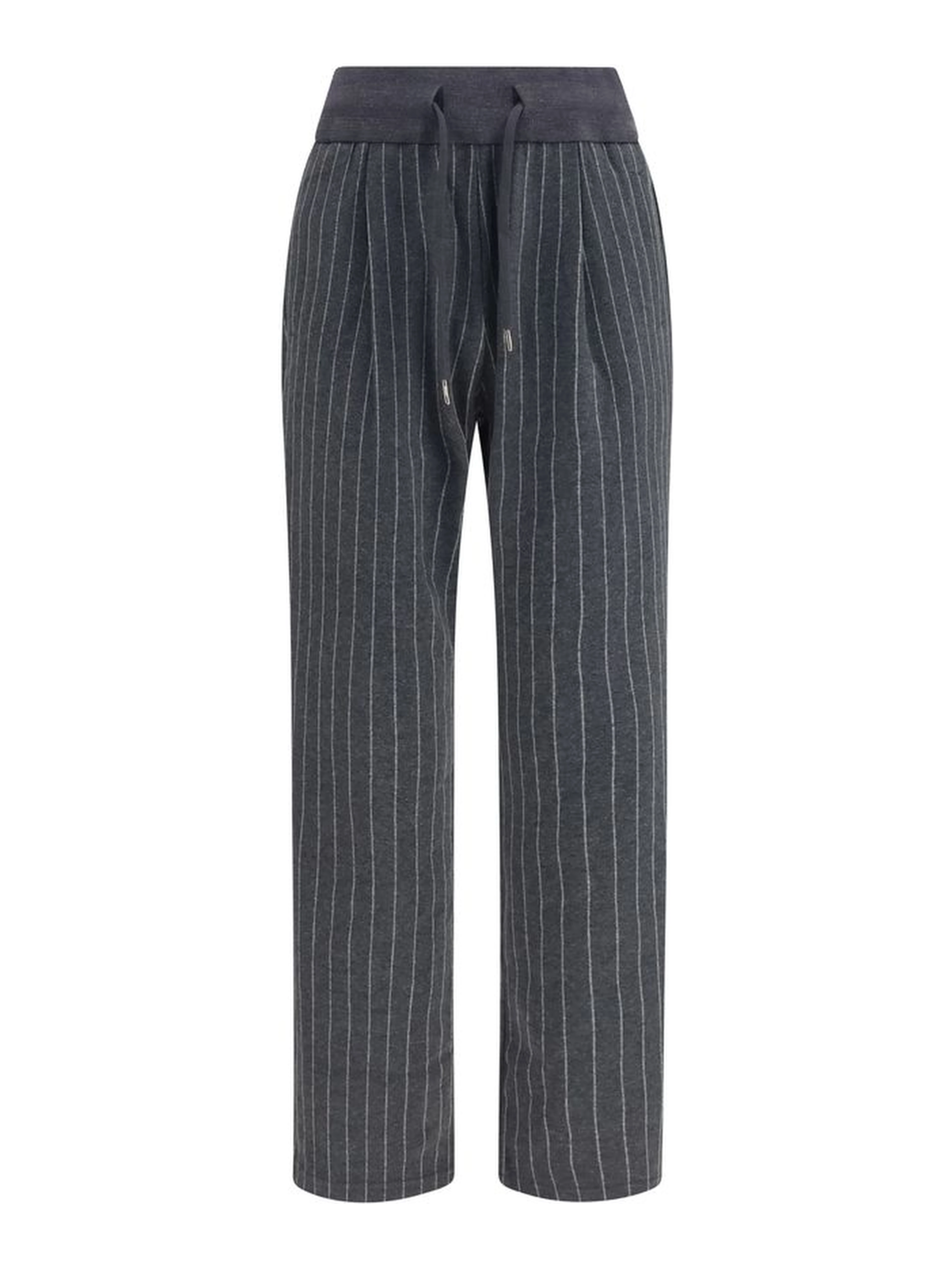 Gray Cotton Casual Pants