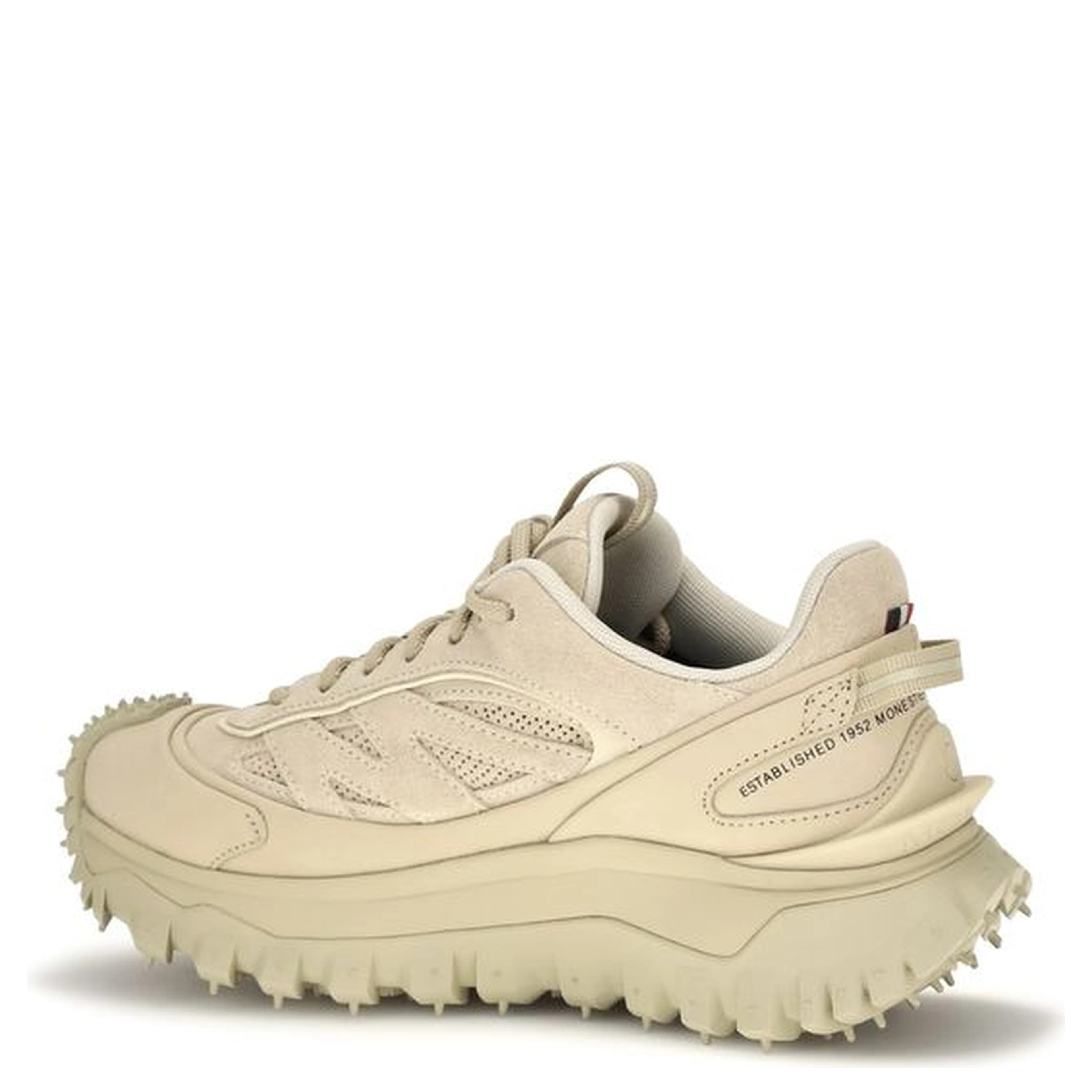 Beige Calf Leather Bos Taurus Athletic Sneakers