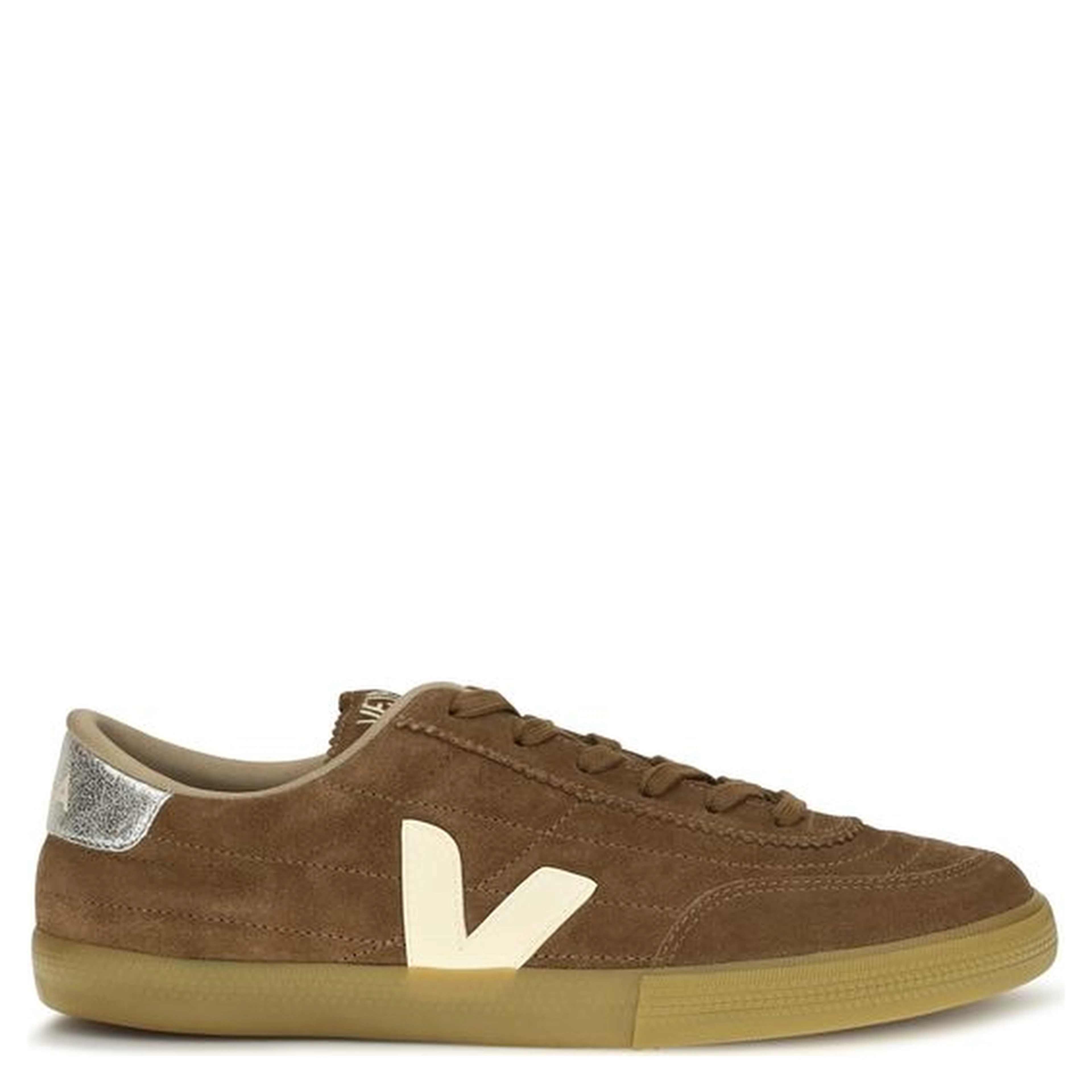 Brown Recycled Polyester Low Top Sneakers