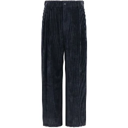 Black Viscose Casual Pants