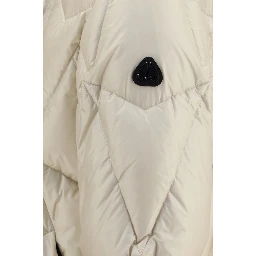 Beige Nylon Full-Length Jacket