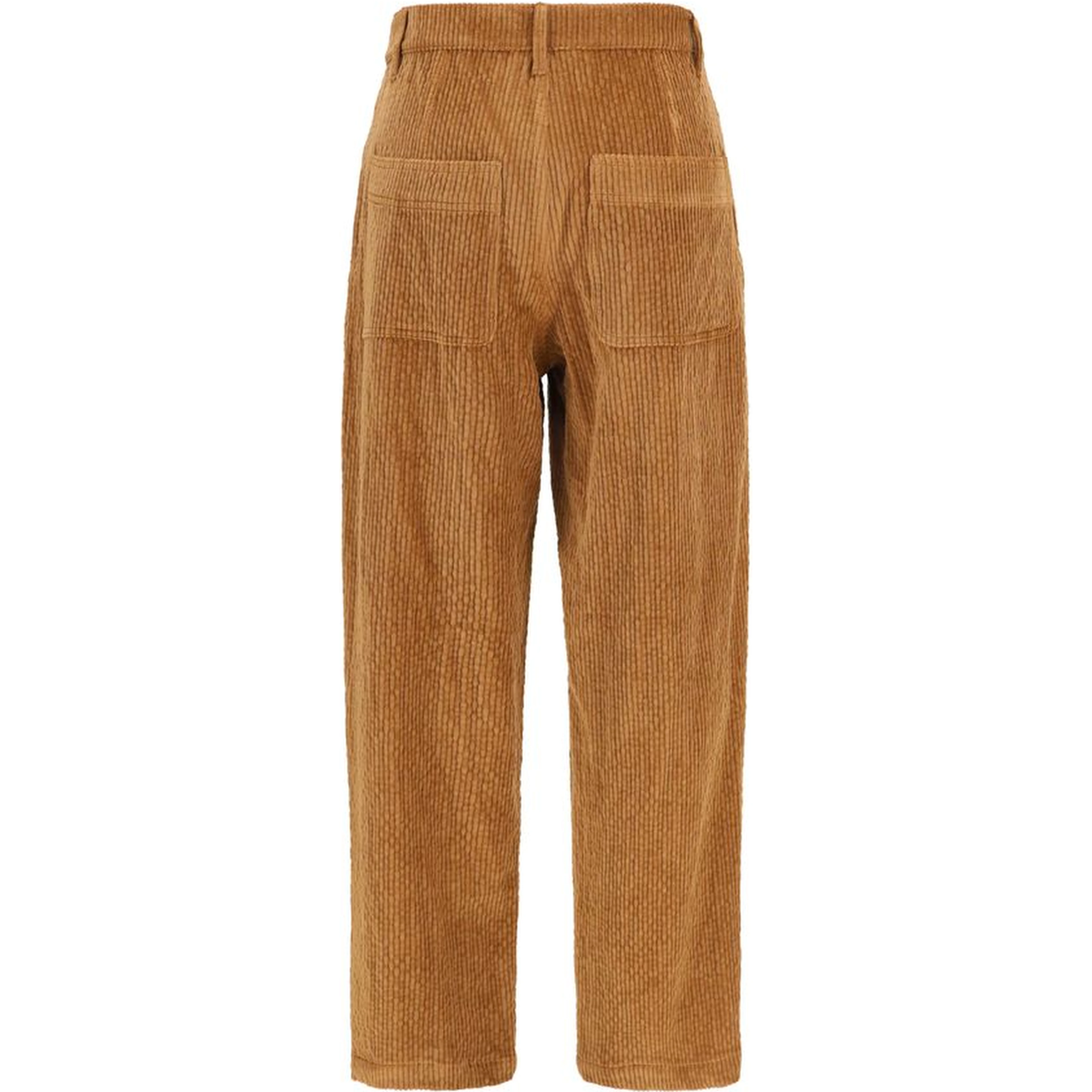 Brown Cotton Casual Pants