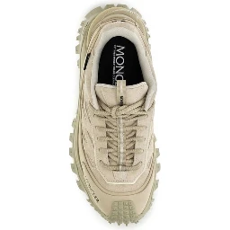 Beige Calf Leather Bos Taurus Athletic Sneakers
