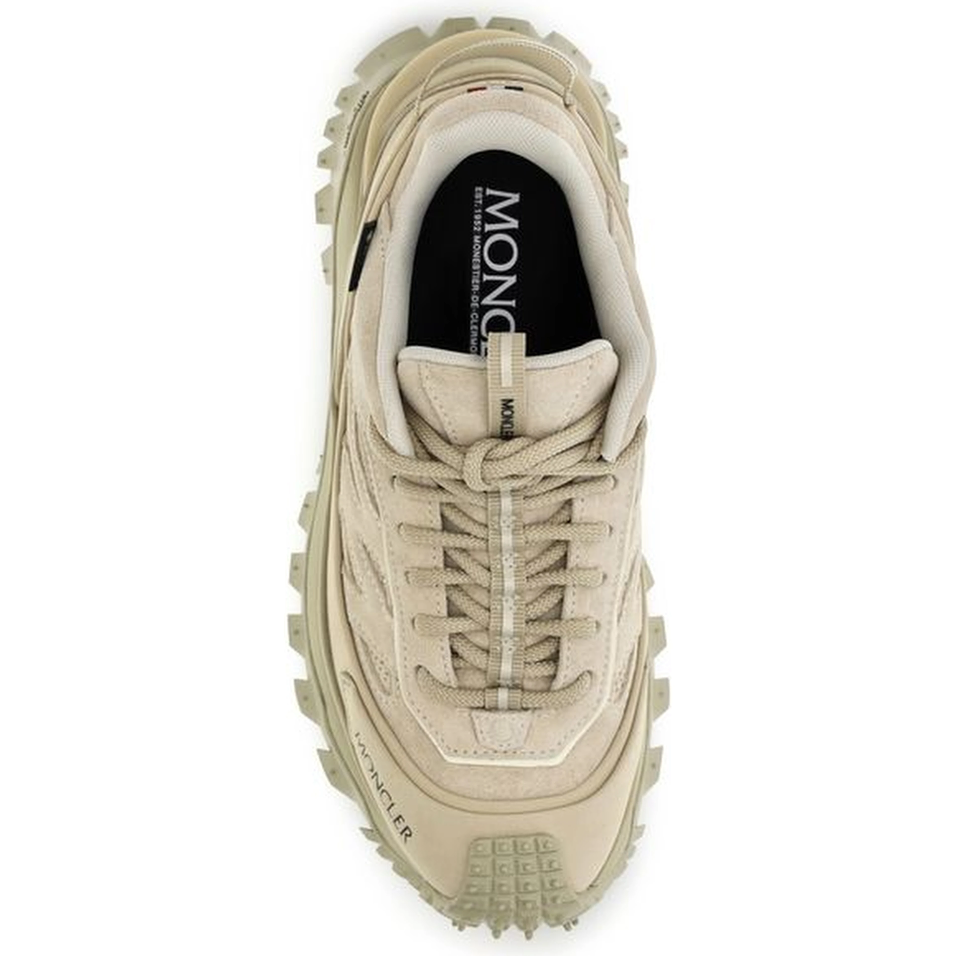 Beige Calf Leather Bos Taurus Athletic Sneakers