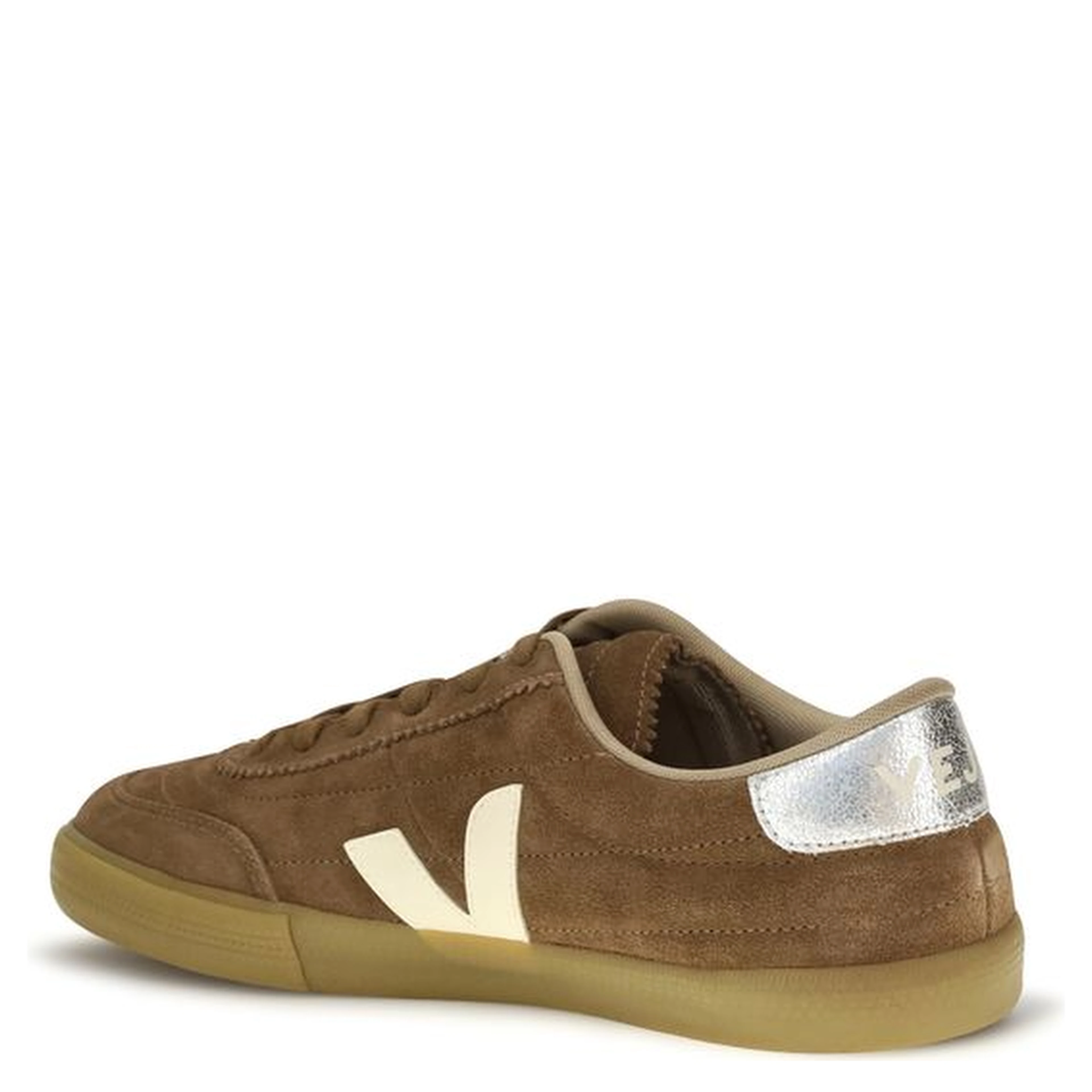 Brown Recycled Polyester Low Top Sneakers