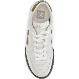 White Calf Leather Bos Taurus Low Top Sneakers