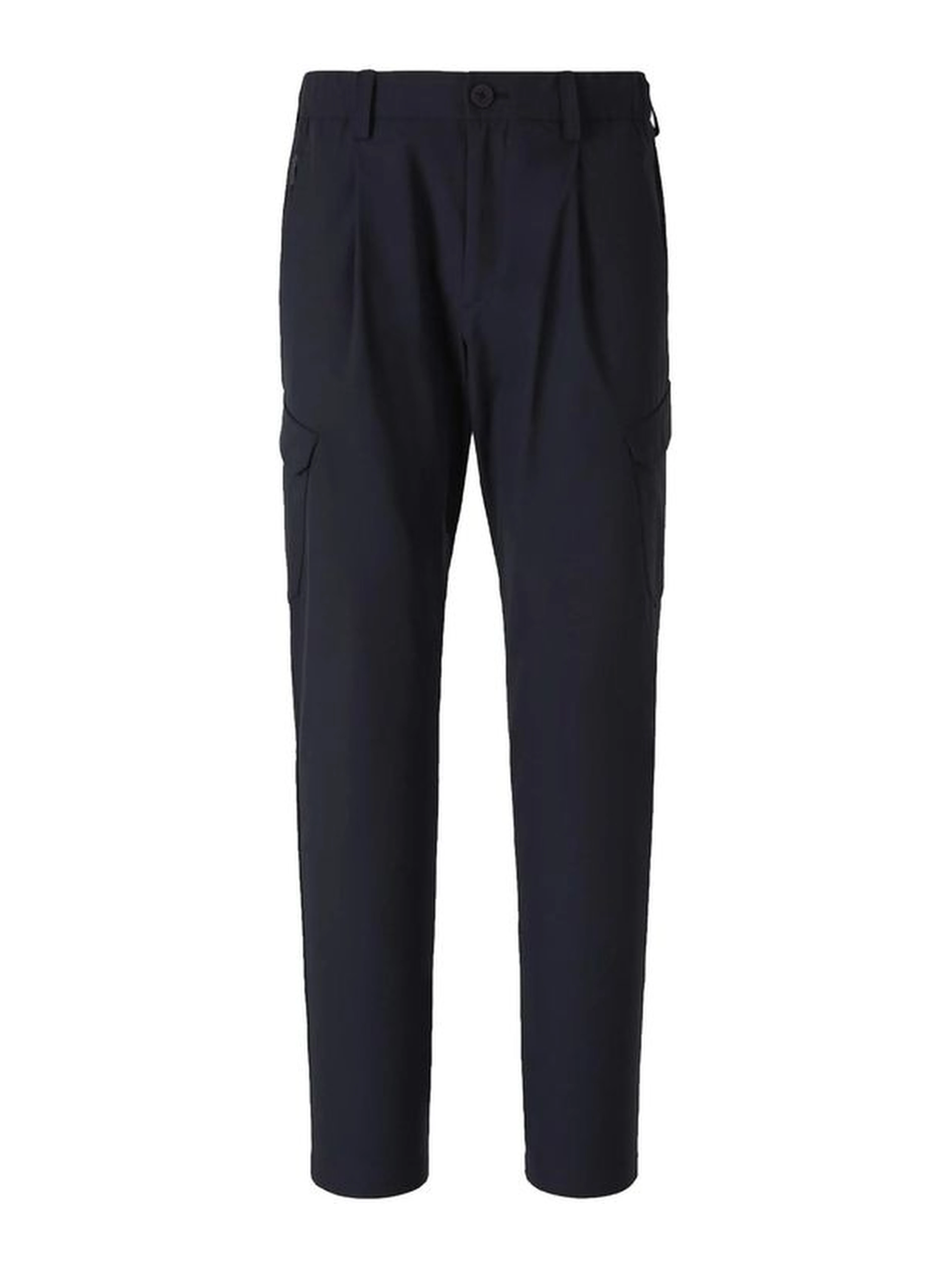 Blue Polyester Cargo Pants