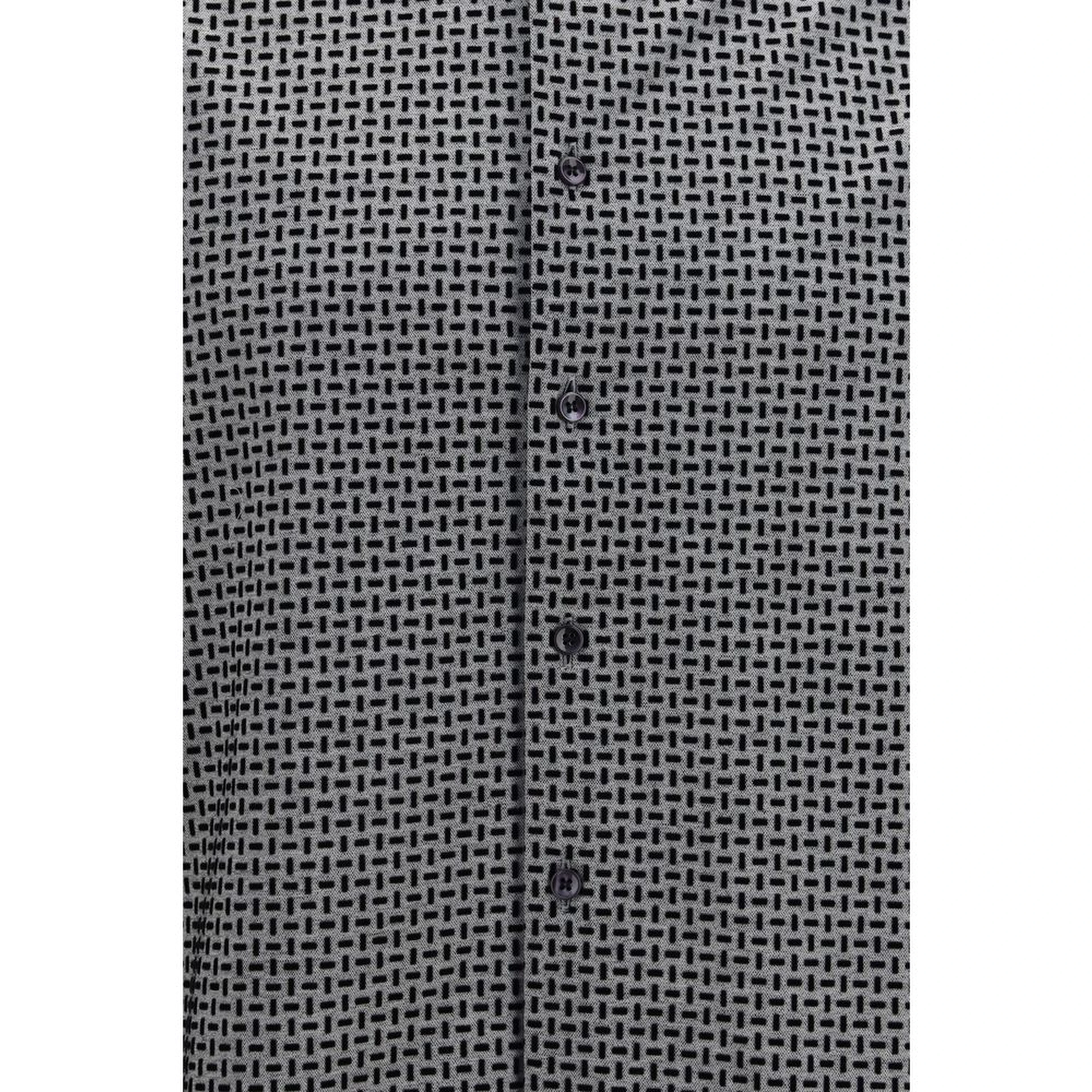 Gray Cotton Pattern Shirt