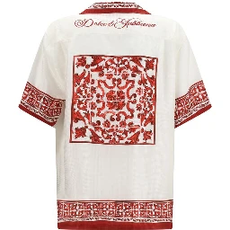 White Silk Pattern Shirt