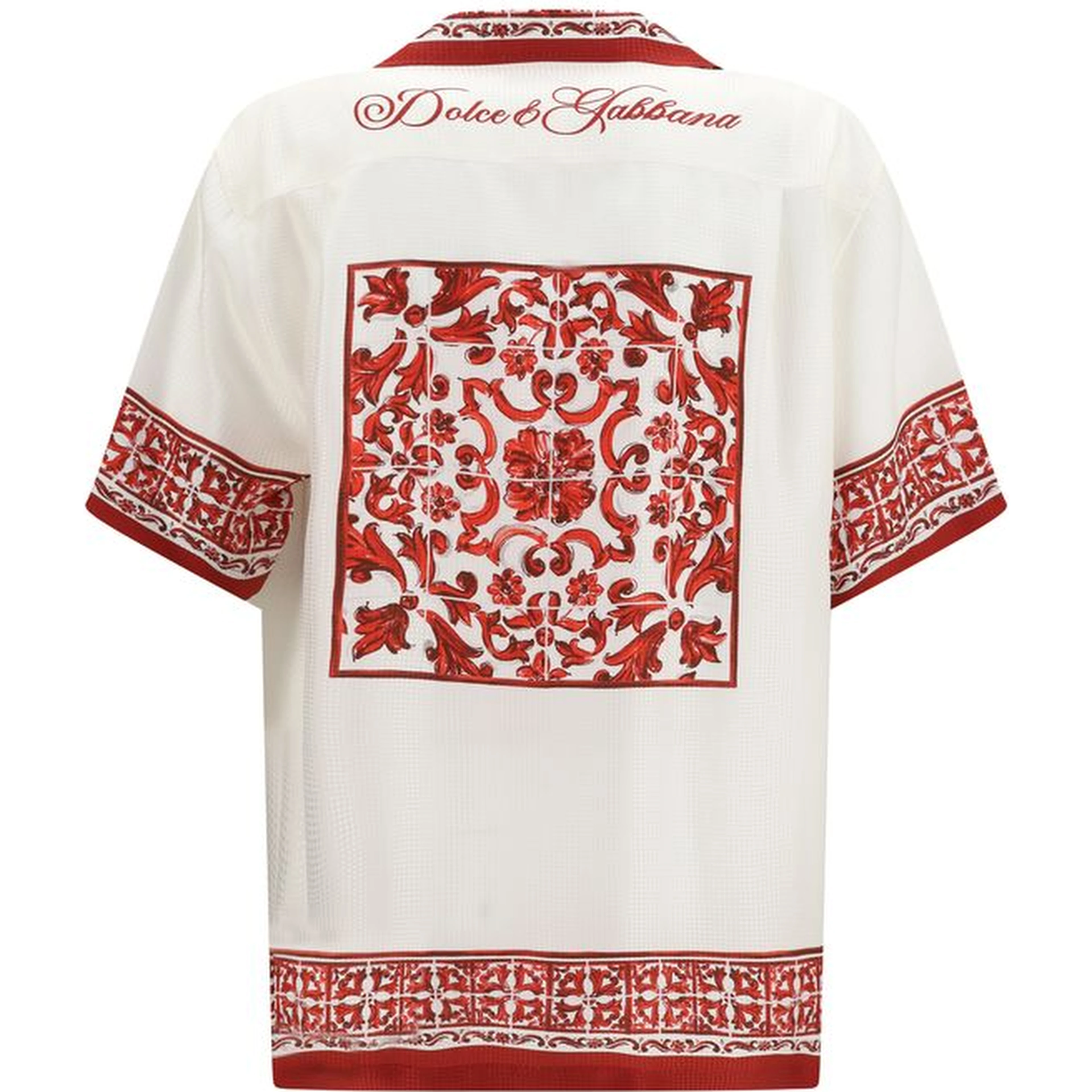 White Silk Pattern Shirt