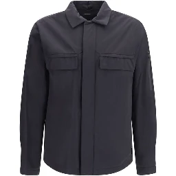 Black Polyamide Full-Length Jacket