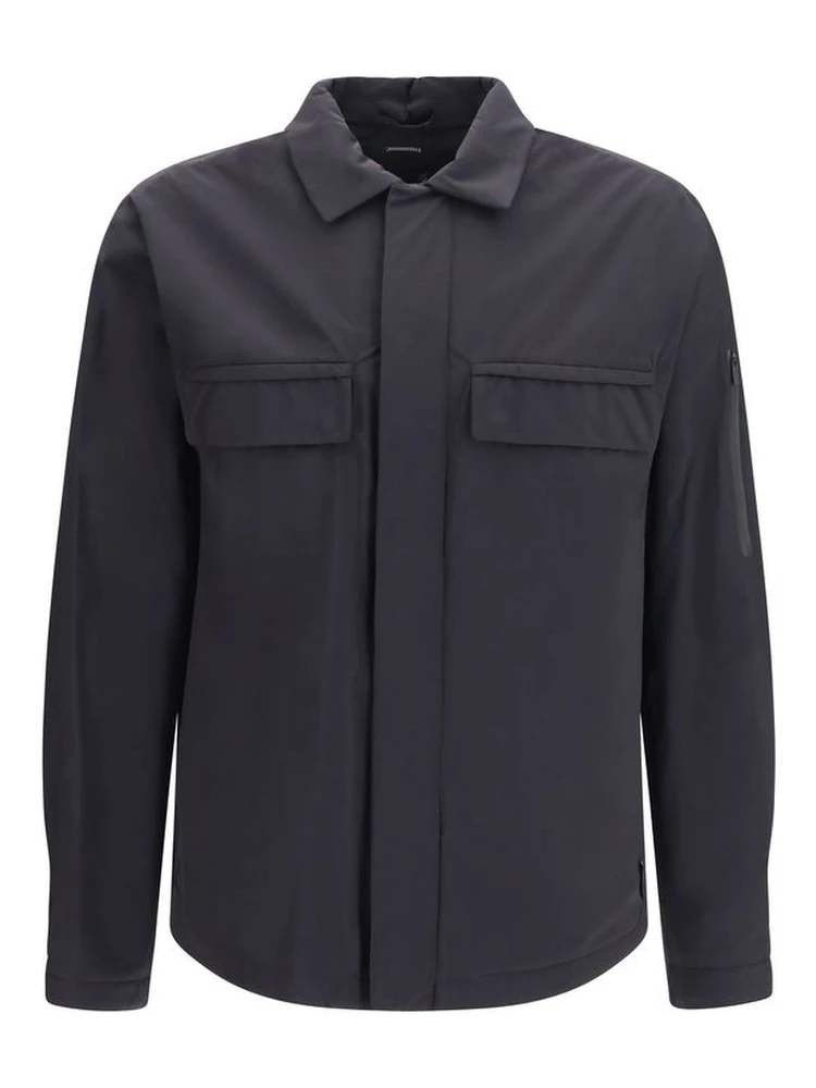Black Polyamide Full-Length Jacket