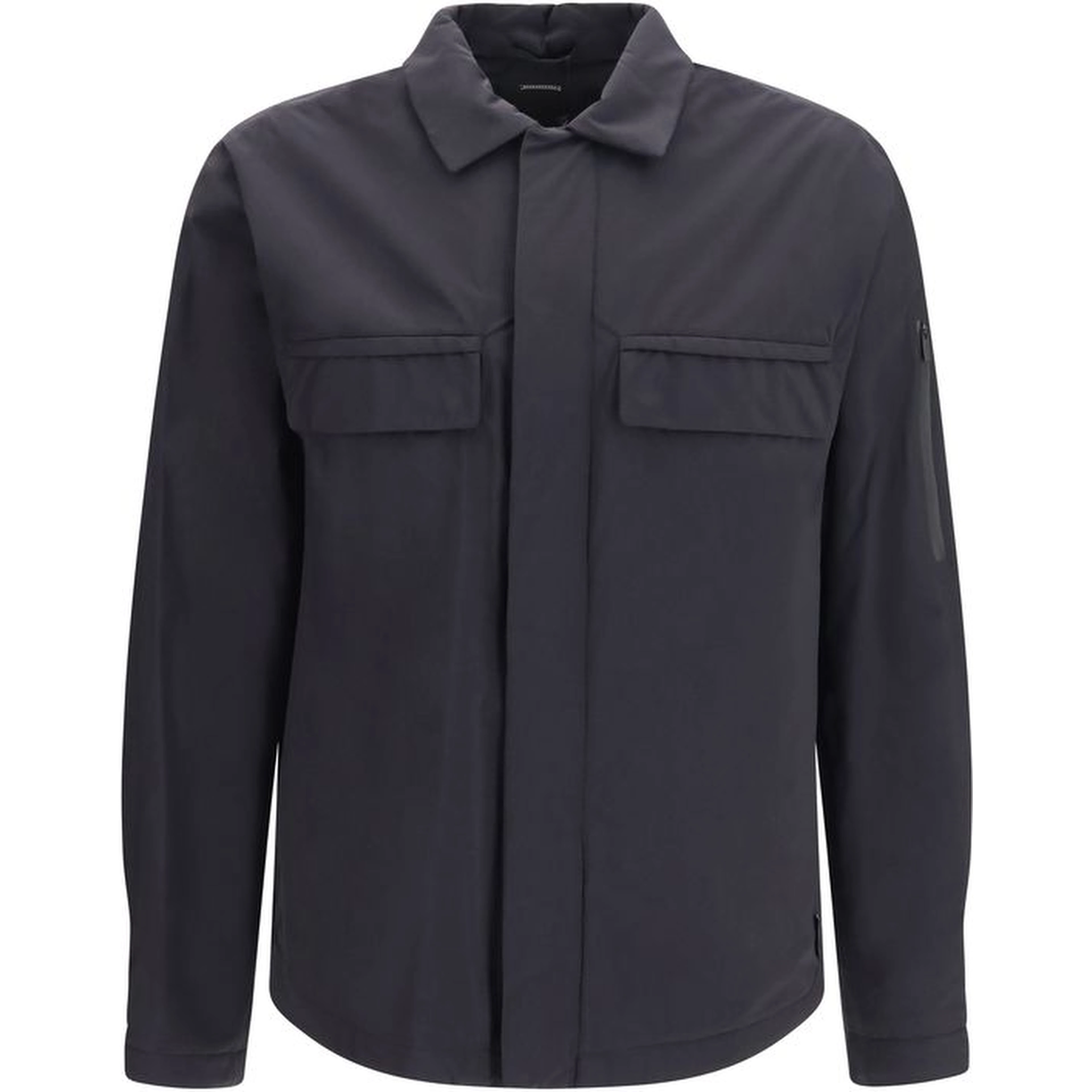 Black Polyamide Full-Length Jacket
