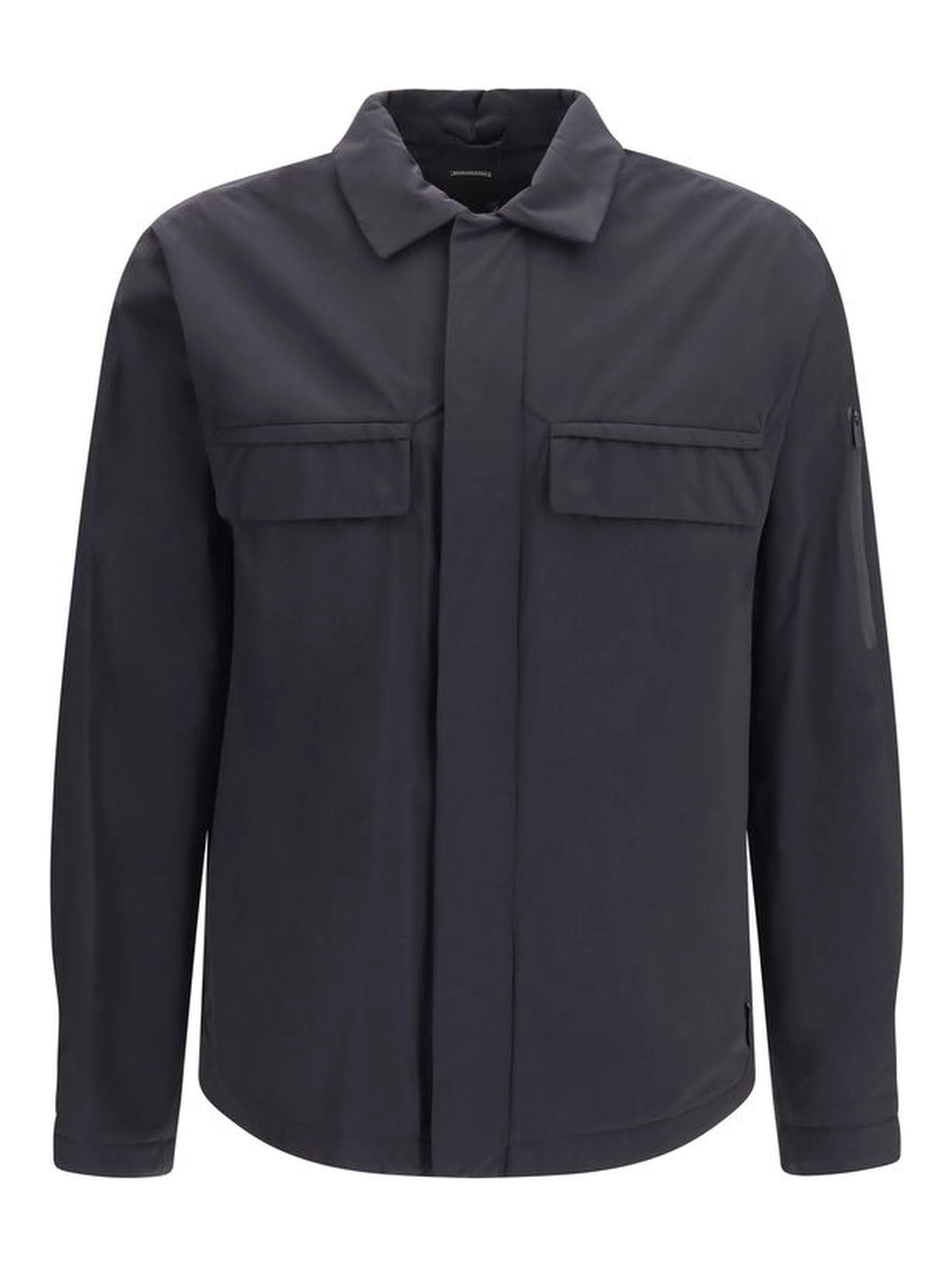 Black Polyamide Full-Length Jacket