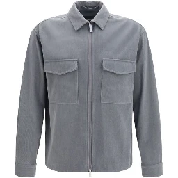 Gray Polyester Jacket