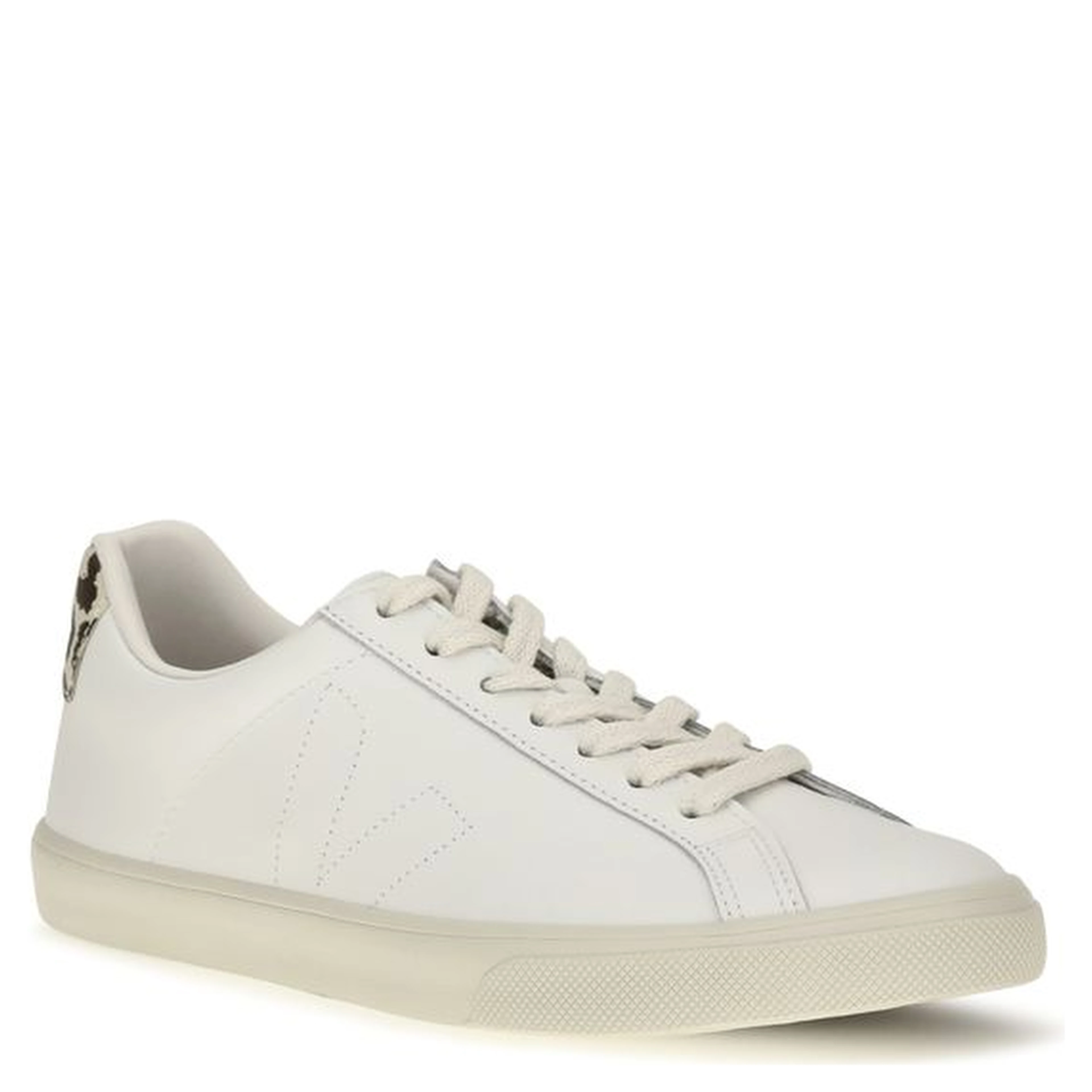 White Calf Leather Bos Taurus Low Top Sneakers