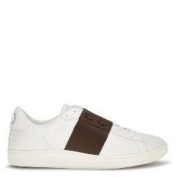 White Calf Leather Bos Taurus Low Top Sneakers