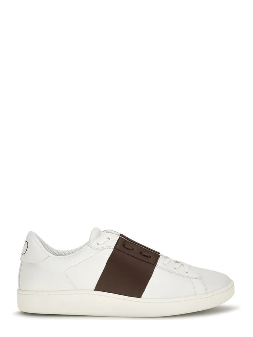 White Calf Leather Bos Taurus Low Top Sneakers