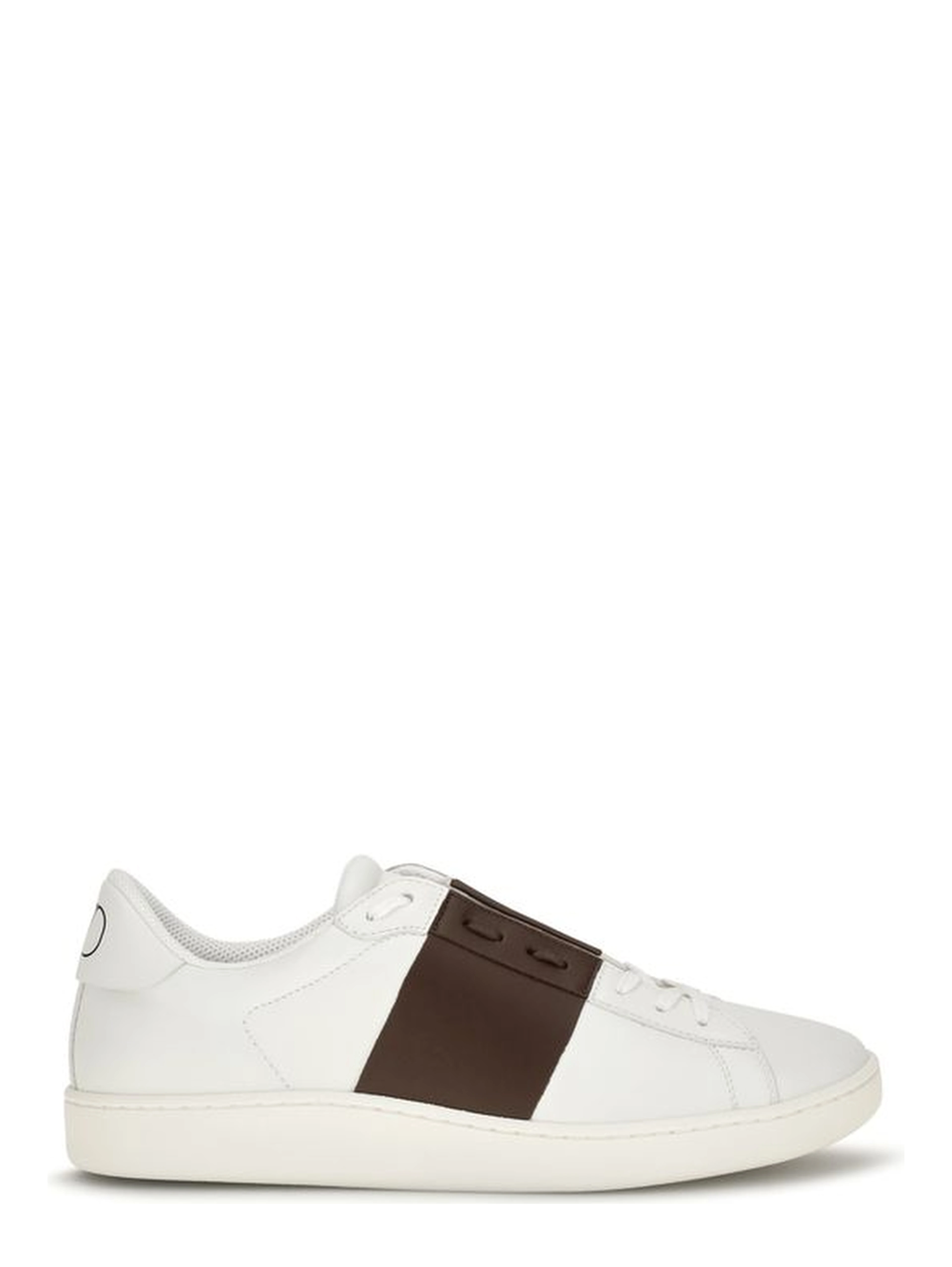 White Calf Leather Bos Taurus Low Top Sneakers