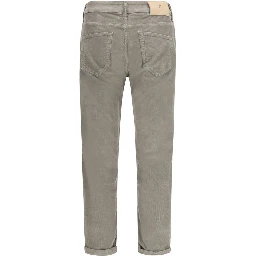 Gray Cotton Casual Pants