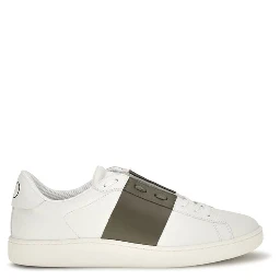 White Calf Leather Bos Taurus Low Top Sneakers