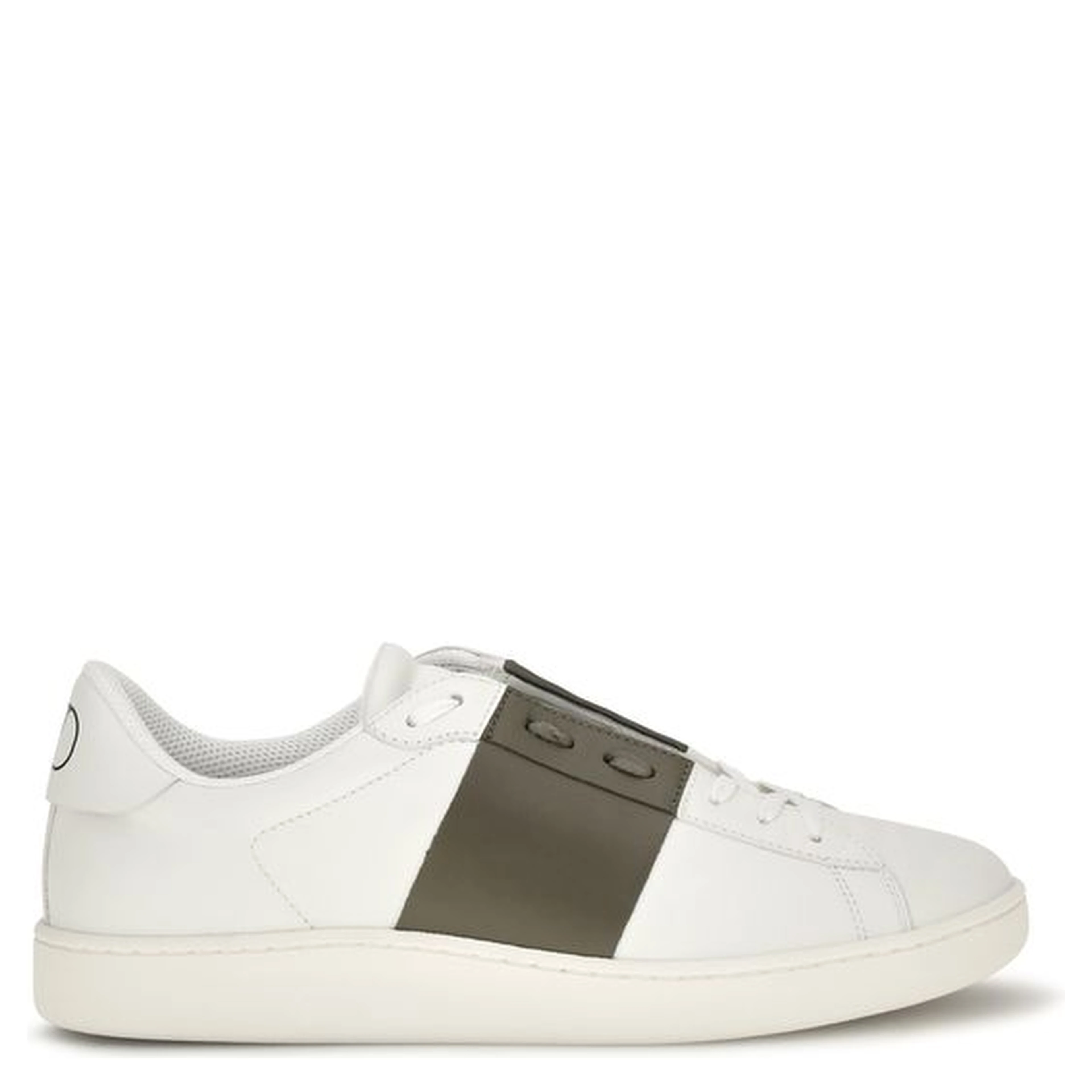White Calf Leather Bos Taurus Low Top Sneakers