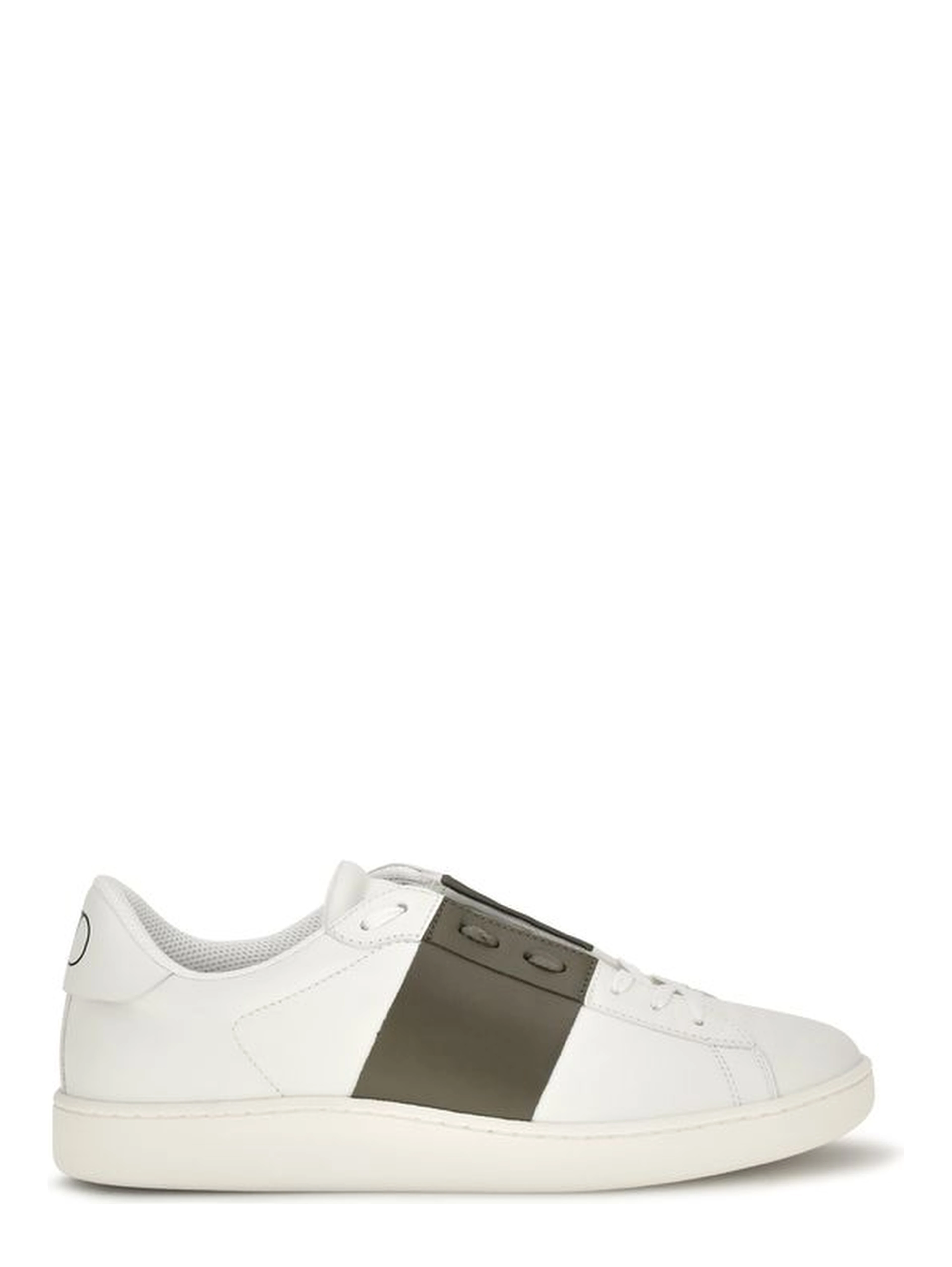 White Calf Leather Bos Taurus Low Top Sneakers