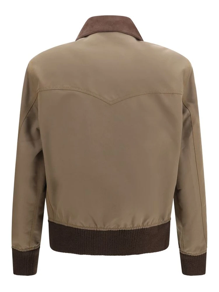 Brown Cotton Full-Length Jacket alternative
