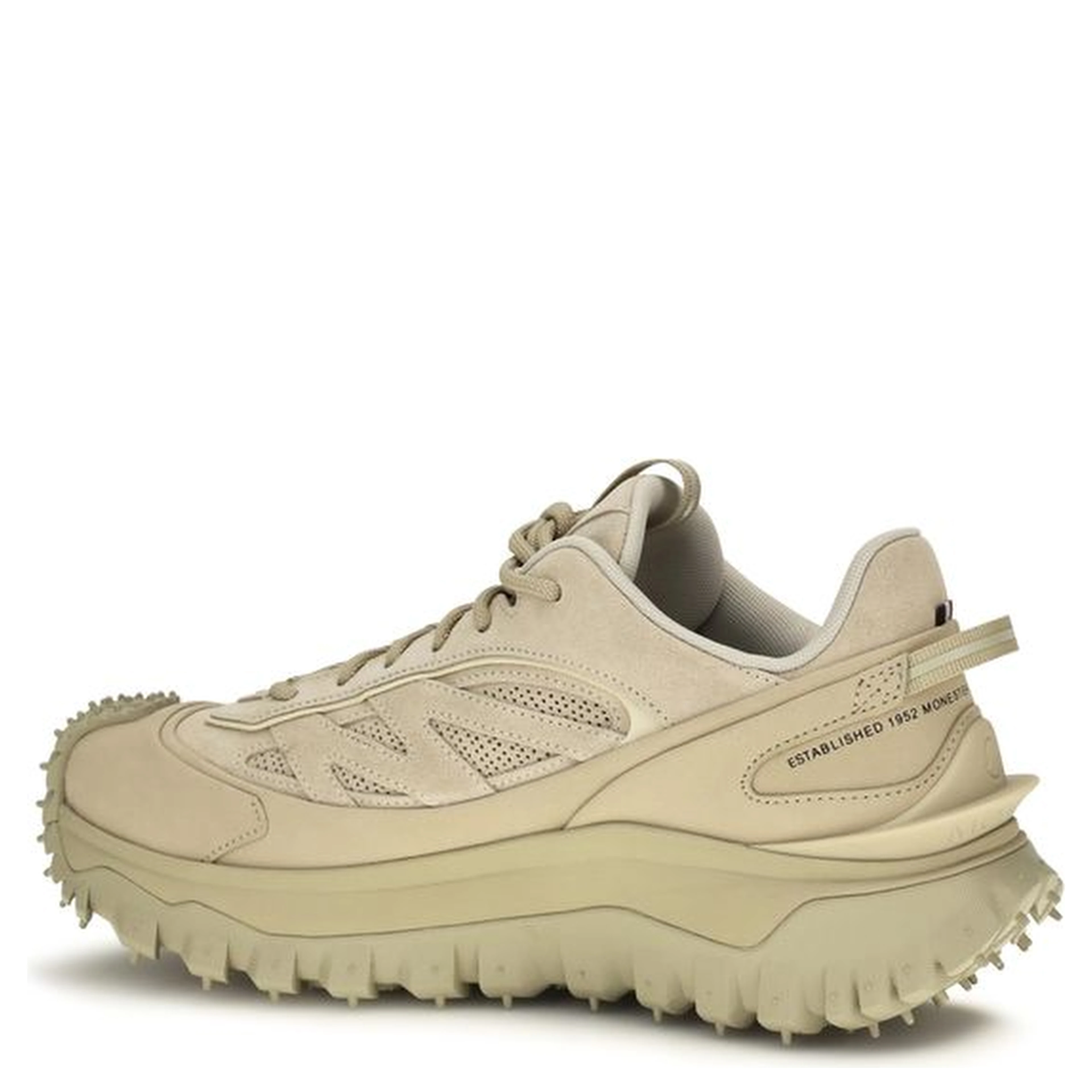 Beige Calf Leather Bos Taurus Athletic Sneakers