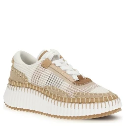 Beige Nylon Athletic Sneakers