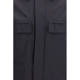 Black Polyamide Full-Length Jacket