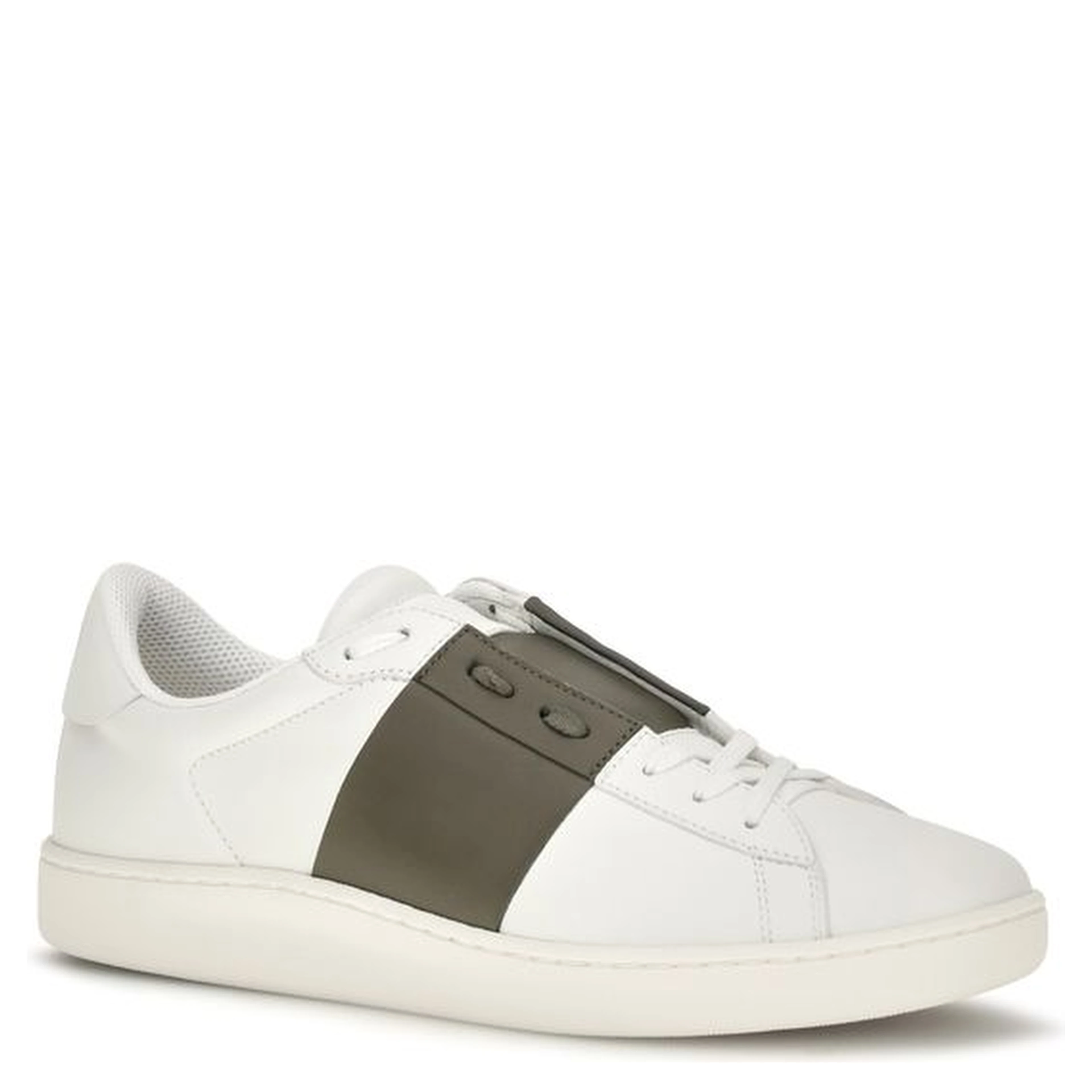 White Calf Leather Bos Taurus Low Top Sneakers