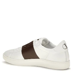 White Calf Leather Bos Taurus Low Top Sneakers