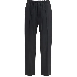Black Cotton Chino Pants