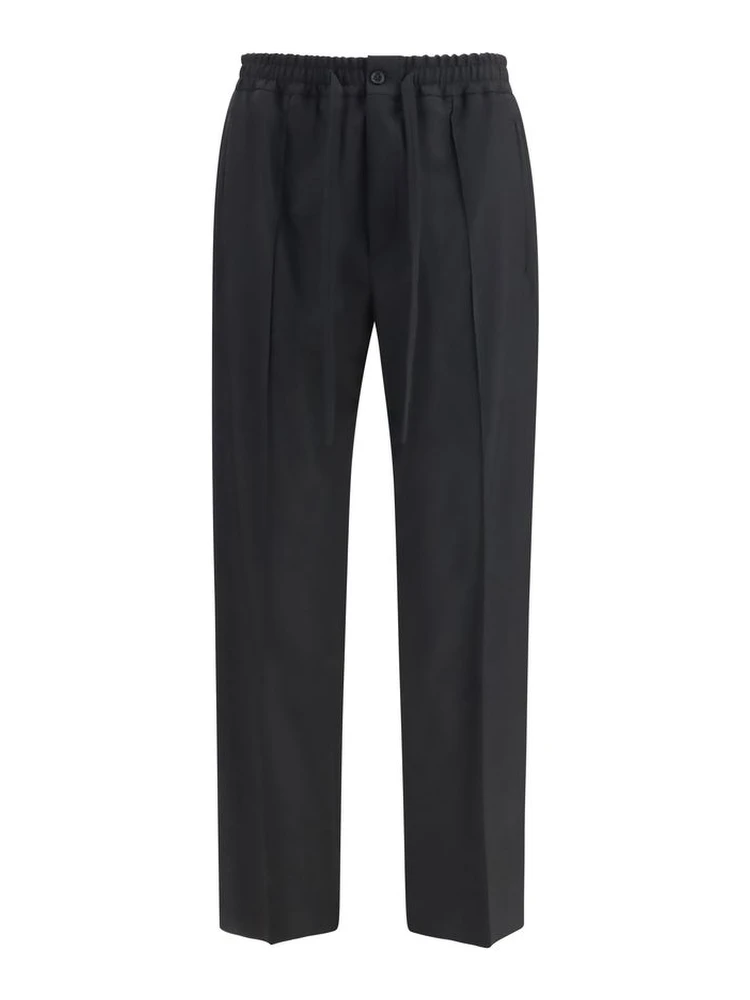 Black Cotton Chino Pants